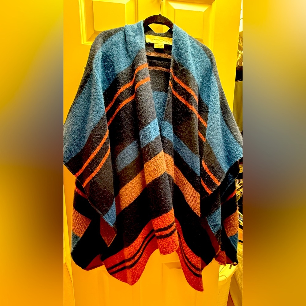 Striped Blue and Pink shawl
